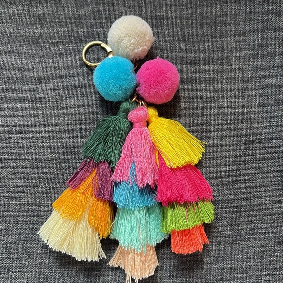 NWOT - Tassel and Pom-Pom Keychain - Picture 1 of 3